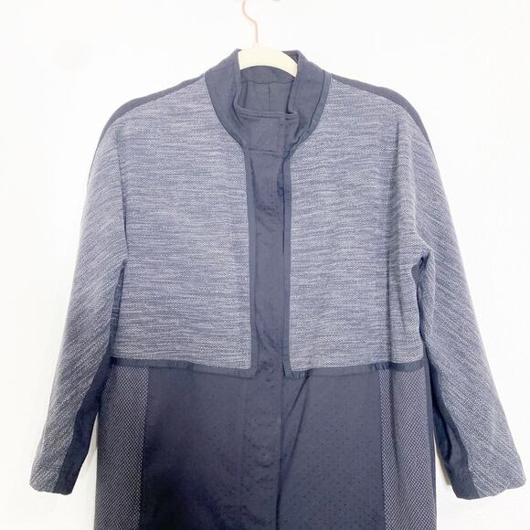 lululemon cacoon car coat black grey long jacket size small - Picture 5 of 9